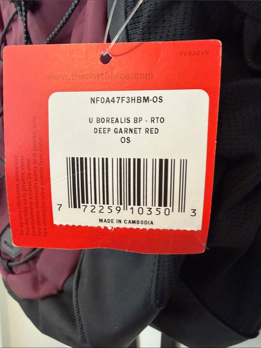 The North Face Backpack Borealis — Crimson Red & Black